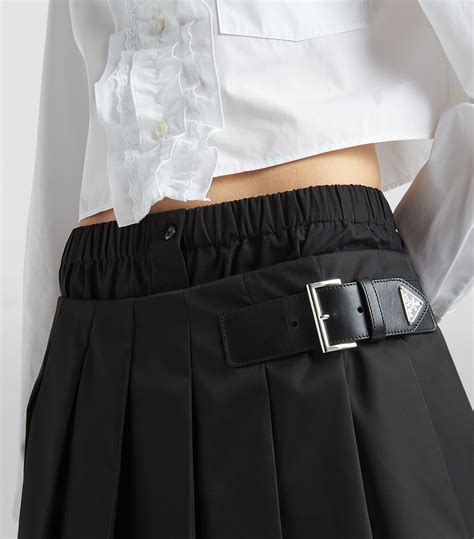 prada skirt nylon|Prada nylon pleated top.